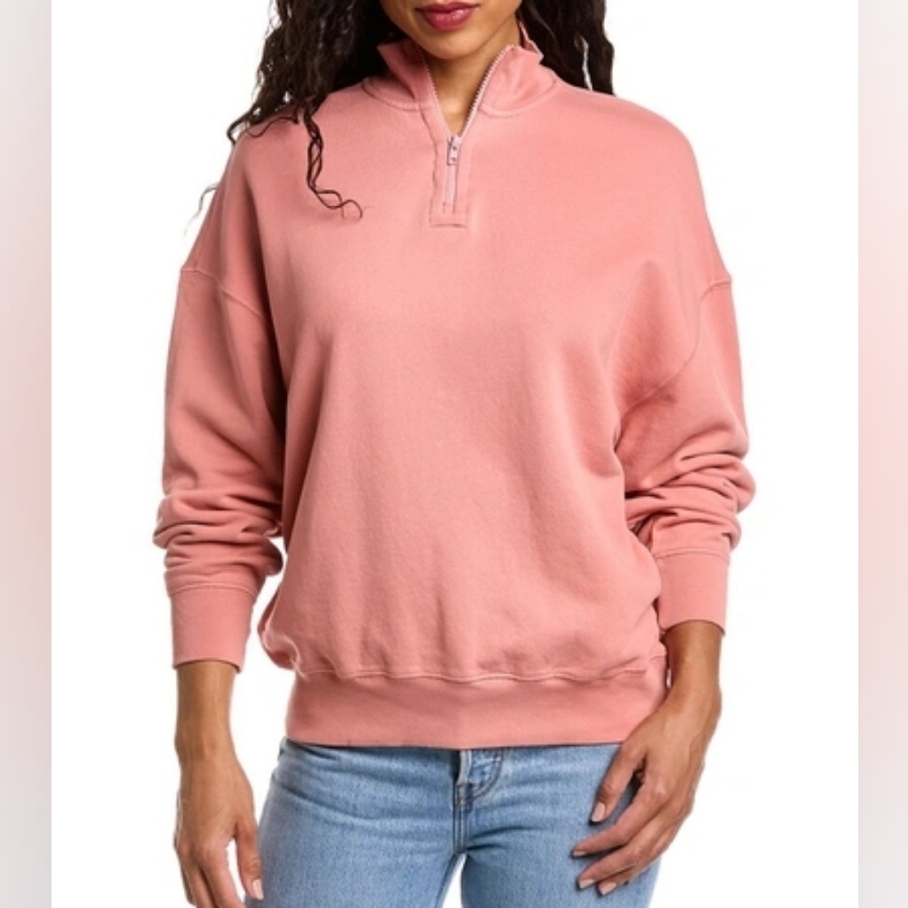 ATM Anthony Thomas Melillo Quarter Zip Terry Sweater